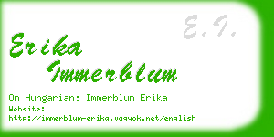 erika immerblum business card